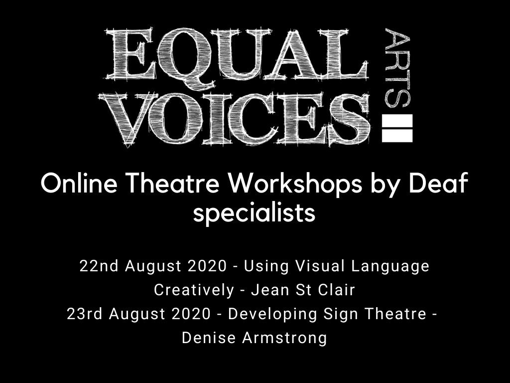 Photo: Online Sign Theatre Workshops with International Deaf Theatre Specialists.